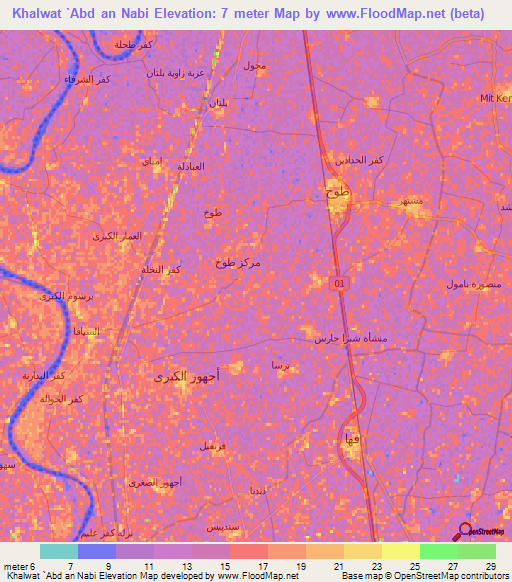 Khalwat `Abd an Nabi,Egypt Elevation Map