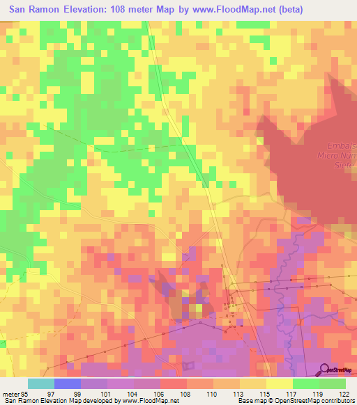 San Ramon,Cuba Elevation Map