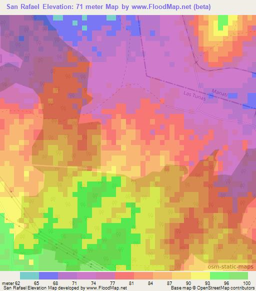 San Rafael,Cuba Elevation Map