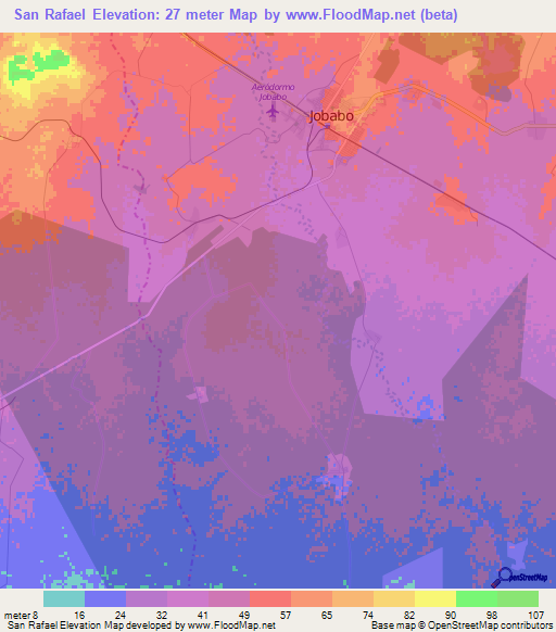 San Rafael,Cuba Elevation Map