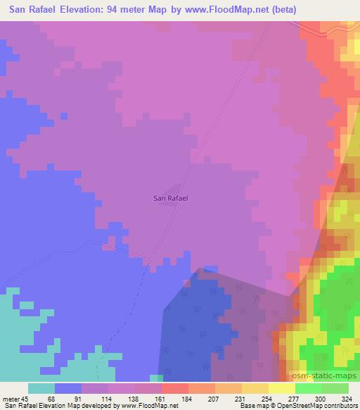 San Rafael,Cuba Elevation Map