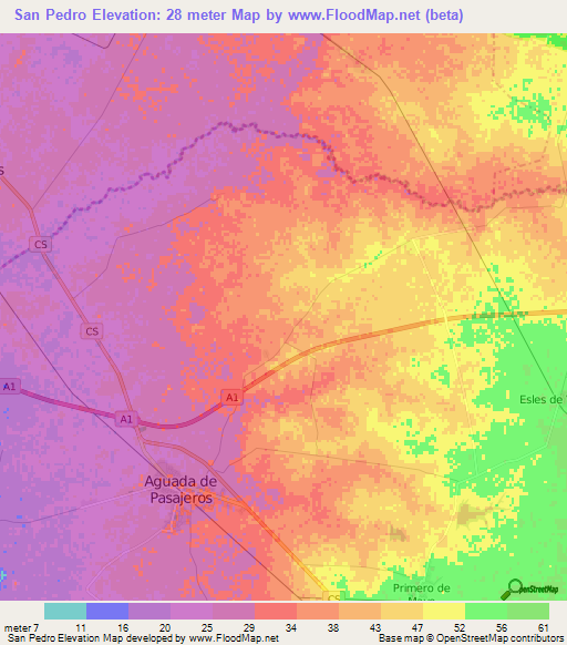 San Pedro,Cuba Elevation Map