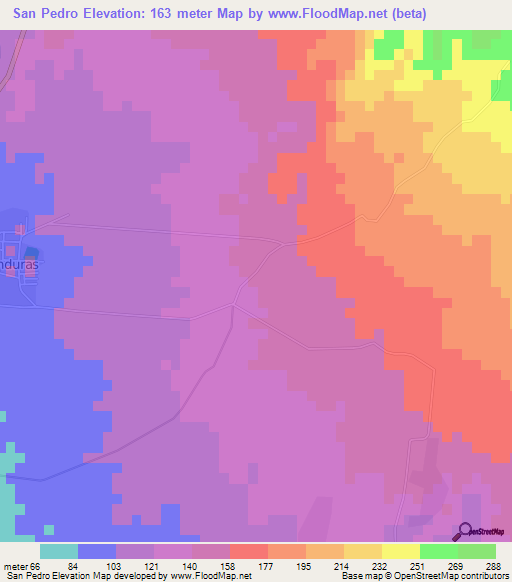 San Pedro,Cuba Elevation Map