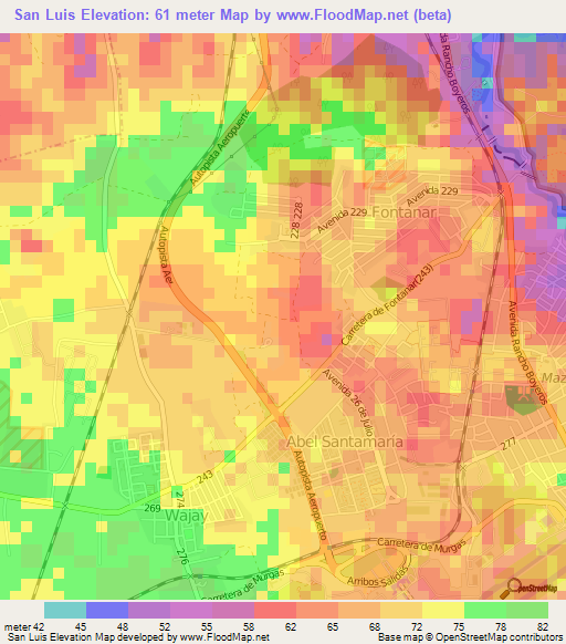 San Luis,Cuba Elevation Map