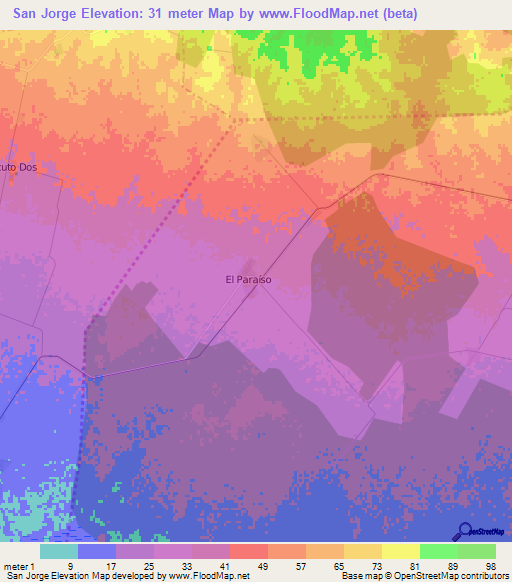 San Jorge,Cuba Elevation Map