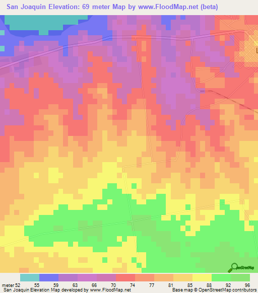 San Joaquin,Cuba Elevation Map