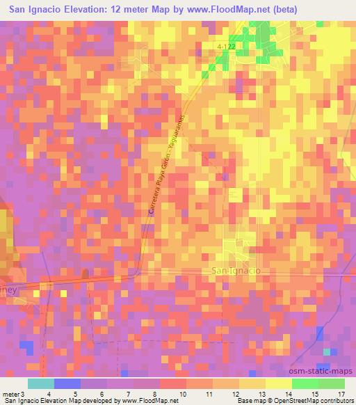 San Ignacio,Cuba Elevation Map