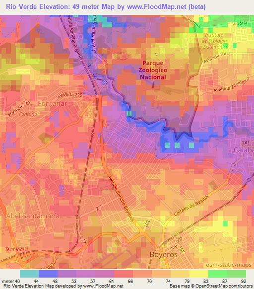 Rio Verde,Cuba Elevation Map