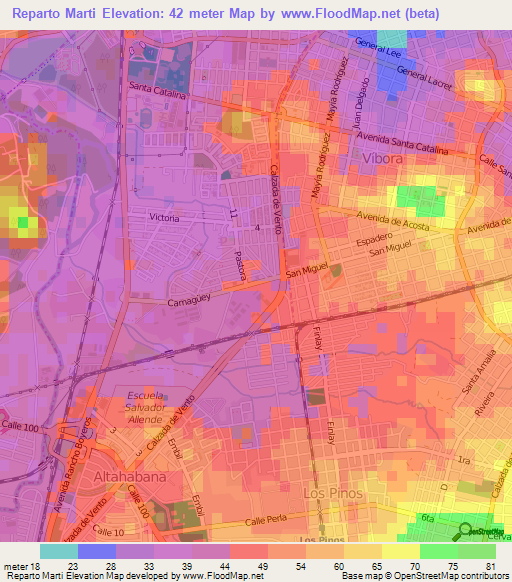 Reparto Marti,Cuba Elevation Map