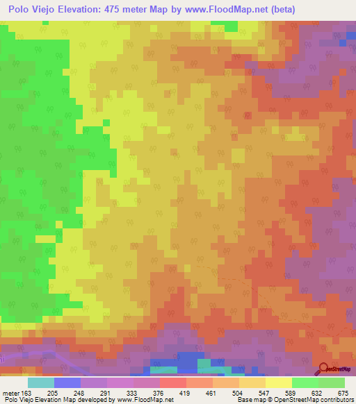 Polo Viejo,Cuba Elevation Map