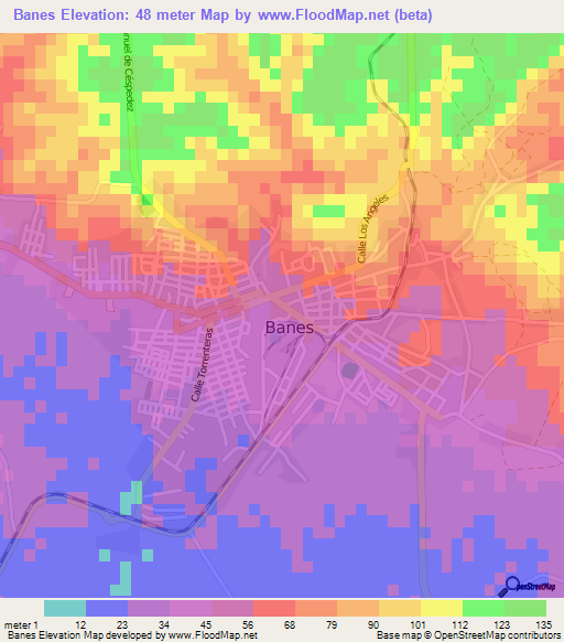 Banes,Cuba Elevation Map