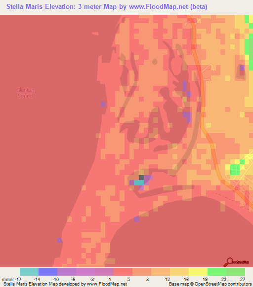 Stella Maris,Bahamas Elevation Map