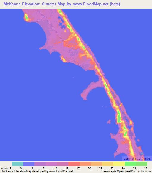 McKanns,Bahamas Elevation Map