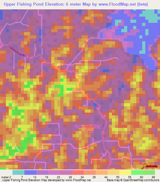 Upper Fishing Pond,Trinidad and Tobago Elevation Map