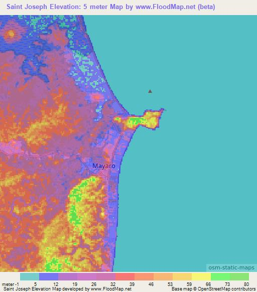 Saint Joseph,Trinidad and Tobago Elevation Map