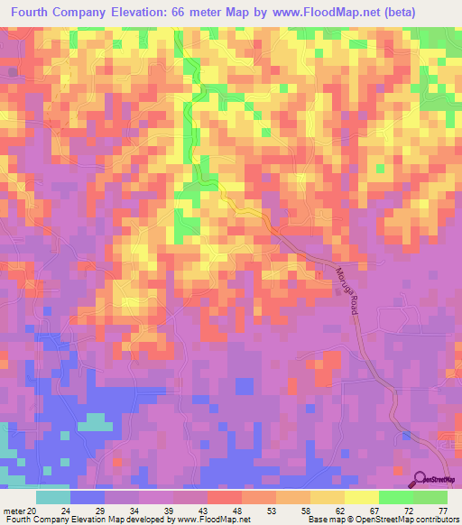 Fourth Company,Trinidad and Tobago Elevation Map