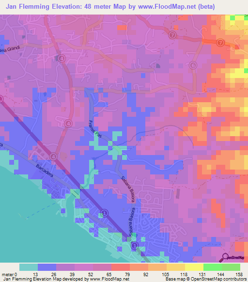 Jan Flemming,Aruba Elevation Map