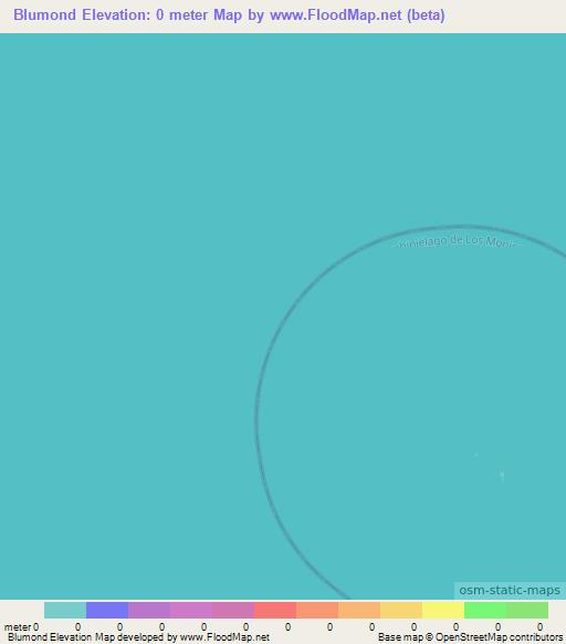 Blumond,Aruba Elevation Map