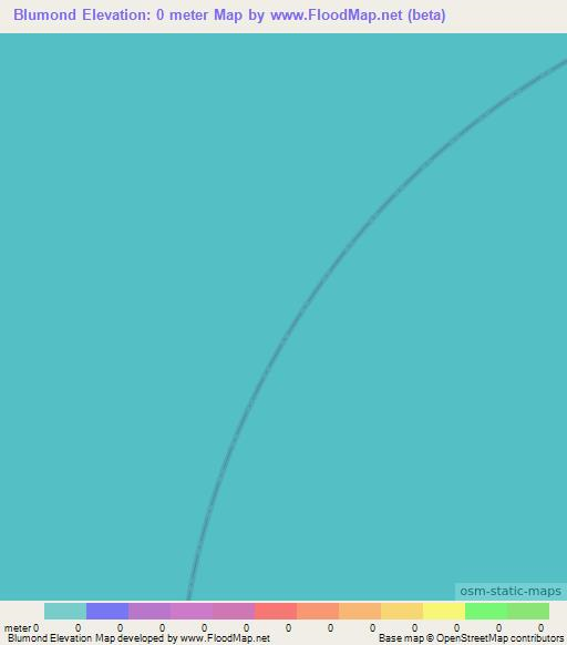 Blumond,Aruba Elevation Map
