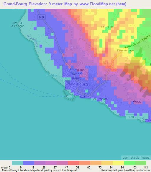 Grand-Bourg,Guadeloupe Elevation Map