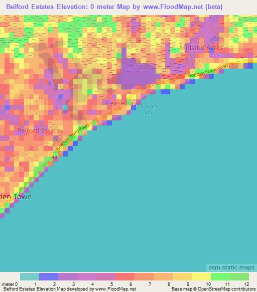 Belford Estates,Cayman Islands Elevation Map