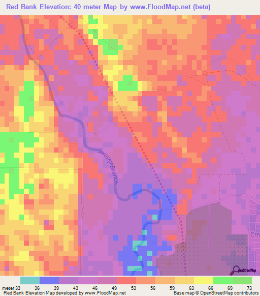 Red Bank,Belize Elevation Map