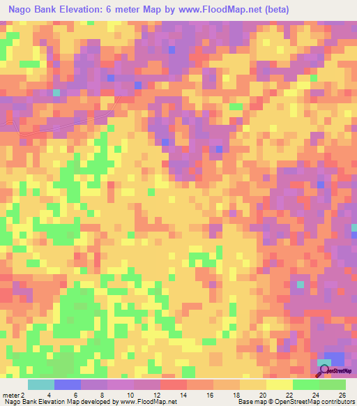 Nago Bank,Belize Elevation Map