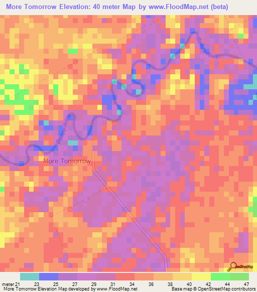 More Tomorrow,Belize Elevation Map