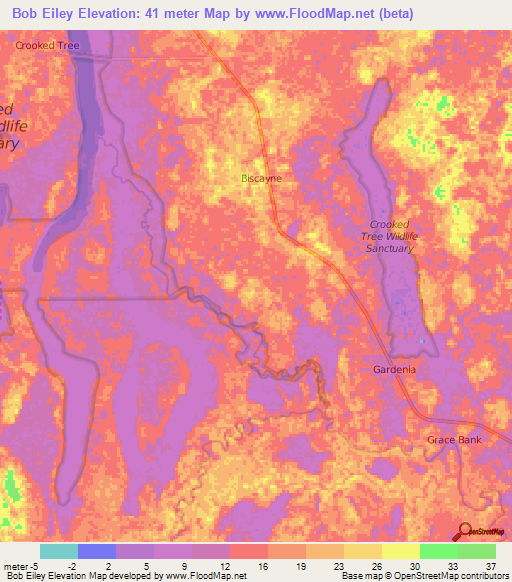 Bob Eiley,Belize Elevation Map