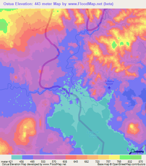 Ostua,El Salvador Elevation Map