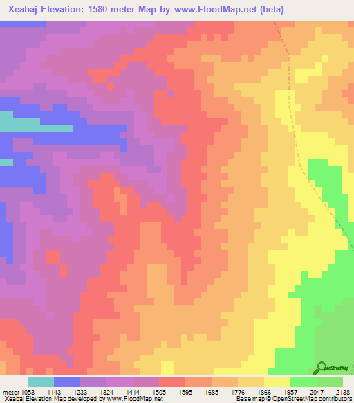 Xeabaj,Guatemala Elevation Map
