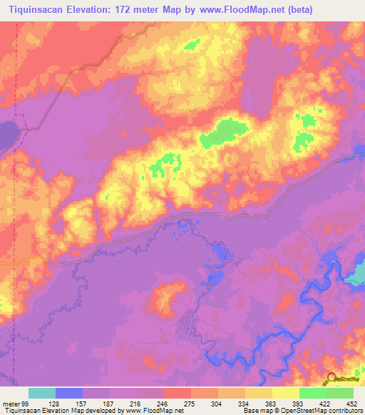 Tiquinsacan,Guatemala Elevation Map