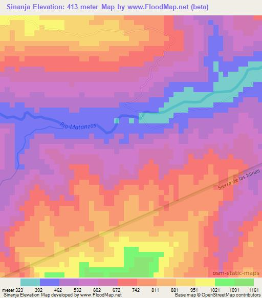 Sinanja,Guatemala Elevation Map