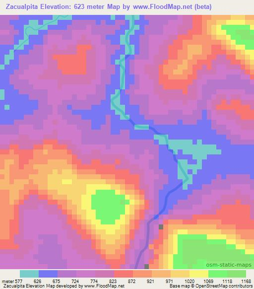 Zacualpita,Honduras Elevation Map