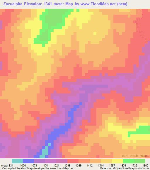 Zacualpita,Honduras Elevation Map
