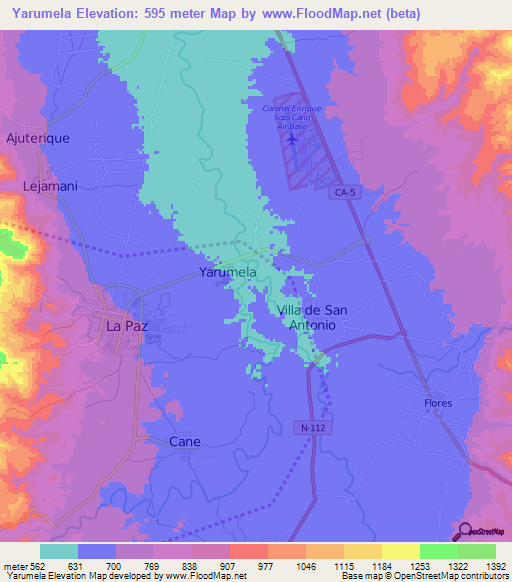 Yarumela,Honduras Elevation Map