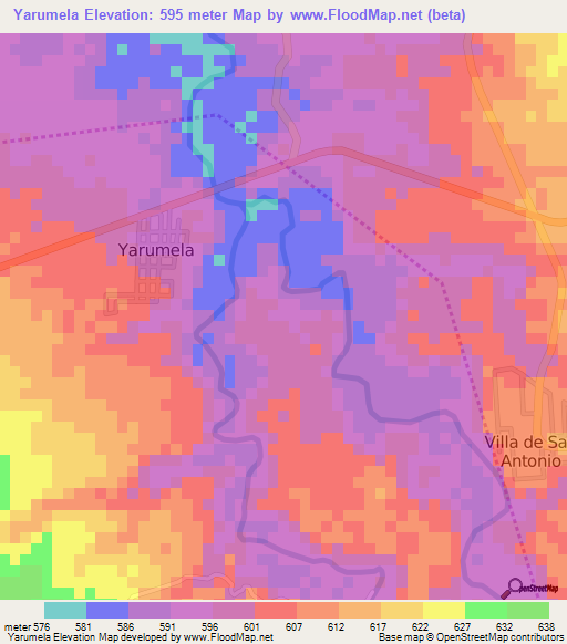 Yarumela,Honduras Elevation Map