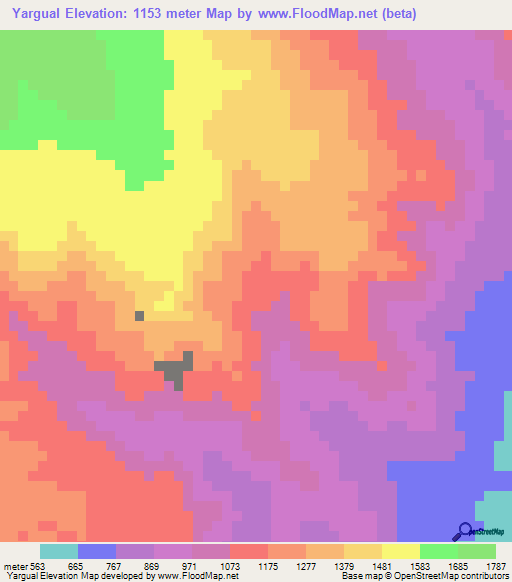 Yargual,Honduras Elevation Map