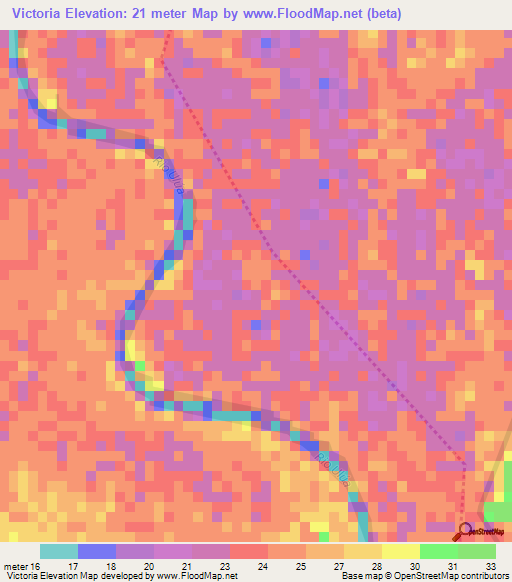 Victoria,Honduras Elevation Map