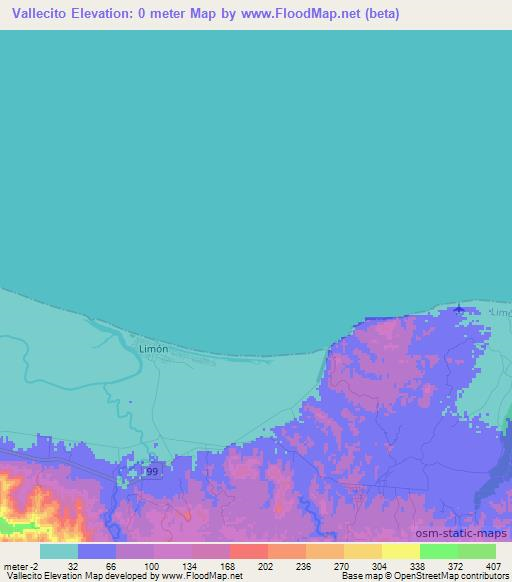 Vallecito,Honduras Elevation Map
