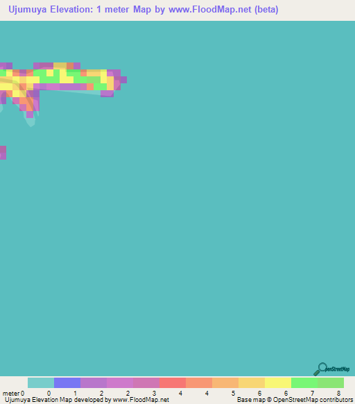 Ujumuya,Honduras Elevation Map