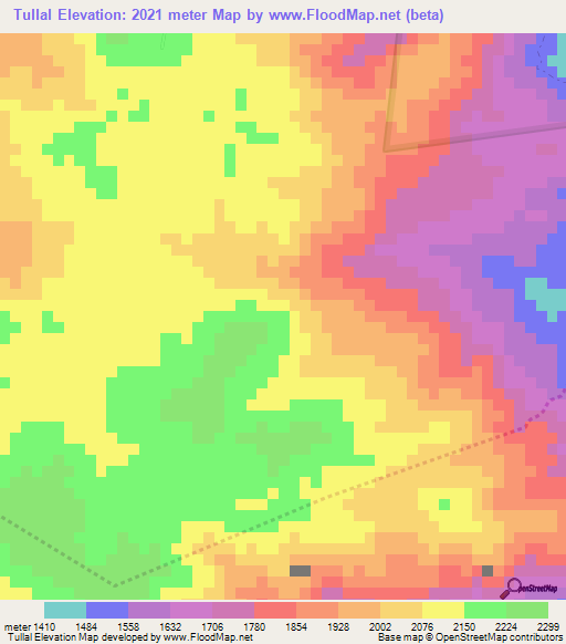 Tullal,Honduras Elevation Map