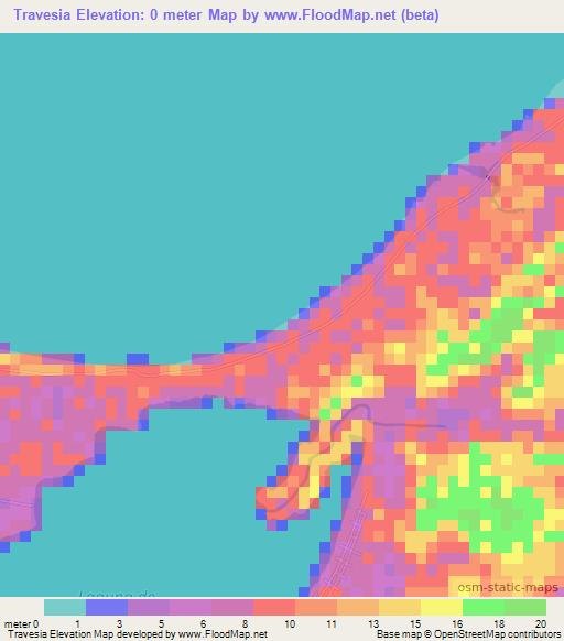 Travesia,Honduras Elevation Map