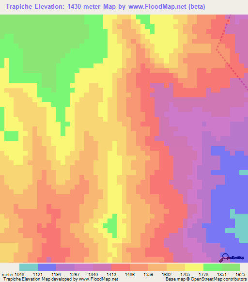 Trapiche,Honduras Elevation Map