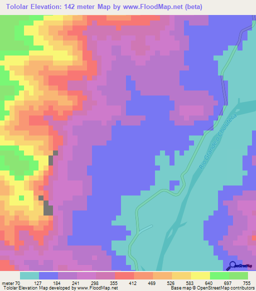 Tololar,Honduras Elevation Map