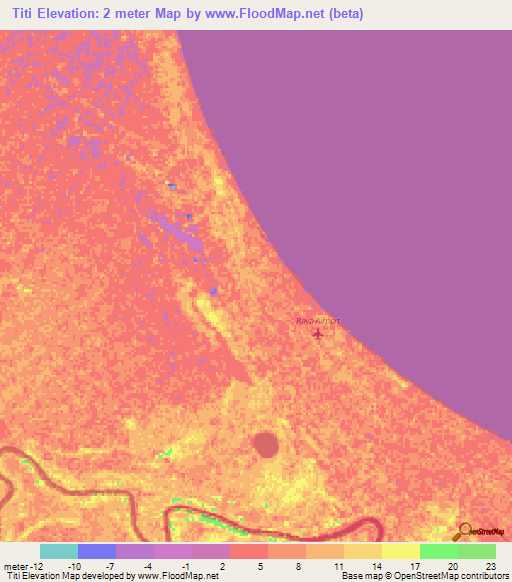Titi,Honduras Elevation Map