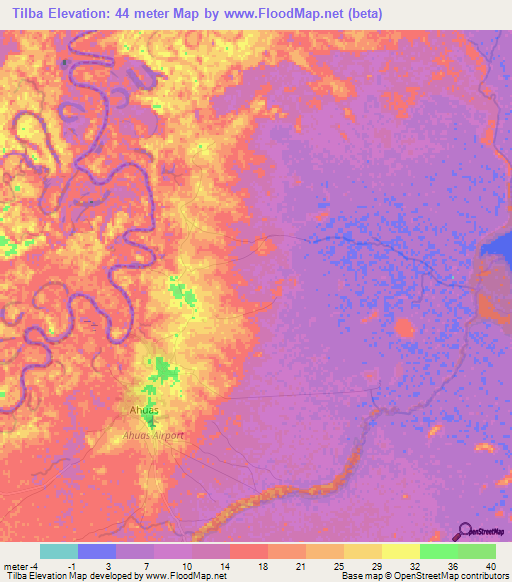 Tilba,Honduras Elevation Map