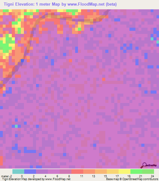 Tigni,Honduras Elevation Map