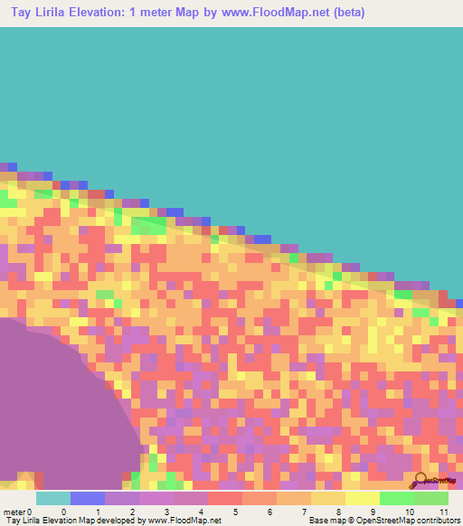 Tay Lirila,Honduras Elevation Map