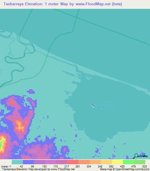 Tasbarraya,Honduras Elevation Map